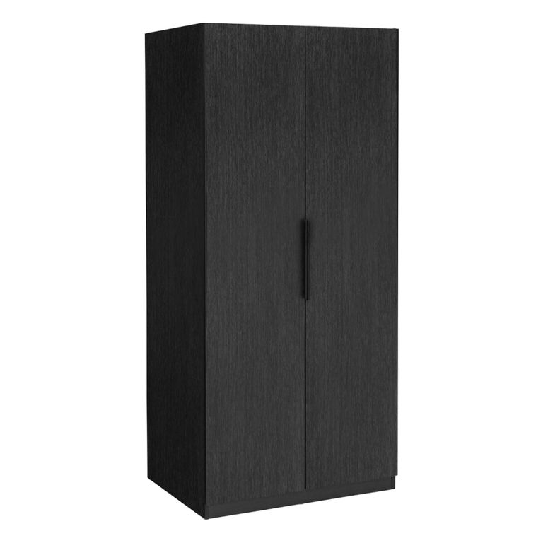 Luna Black 2 Door Wardrobe additional view 2