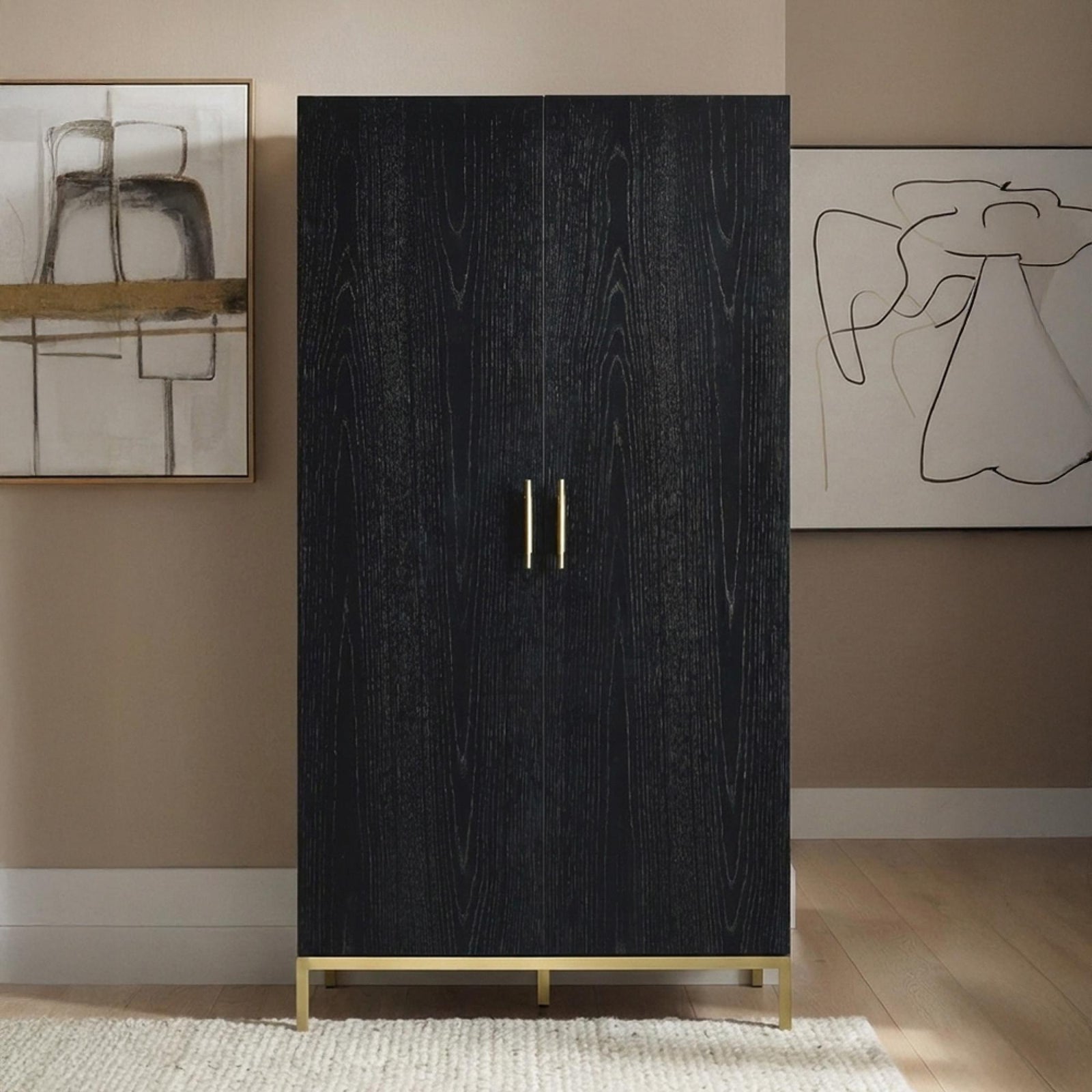 Tulip Wenge Black 2 Door Wardrobe product view