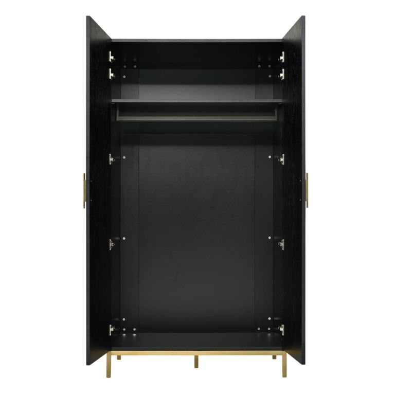 Tulip Wenge Black 2 Door Wardrobe alternate view