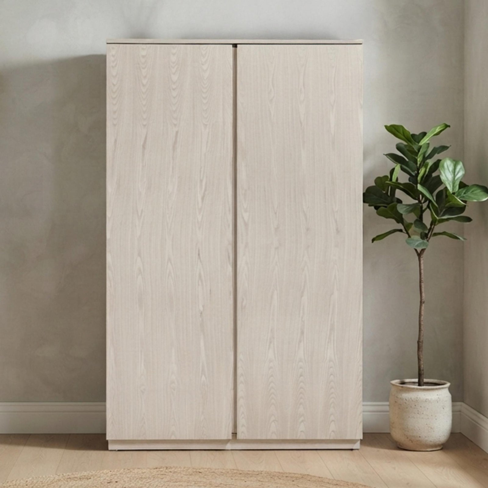 Whisper Whitewashed Oak 2 Door Wardrobe product view