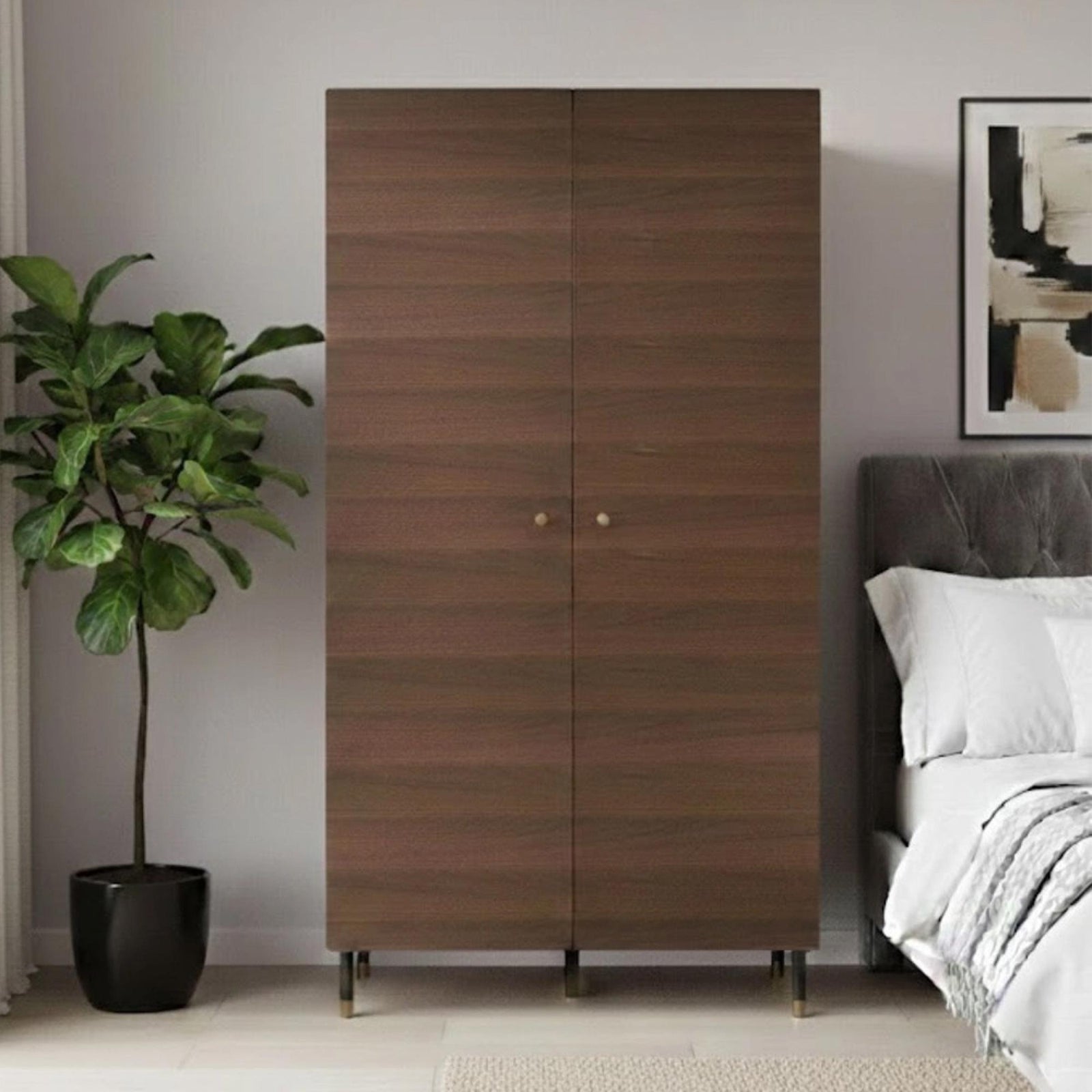 Willow Tobacco Walnut 2 Door Wardrobe product view