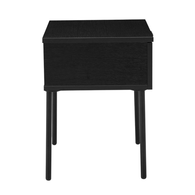 Luna Black 1 Drawer Bedside Table additional view 1