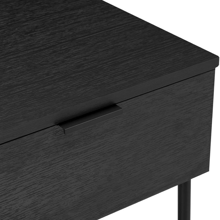Luna Black 1 Drawer Bedside Table additional view 2