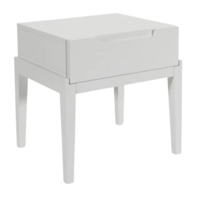 Orchid White 1 Drawer Bedside Table alternate view