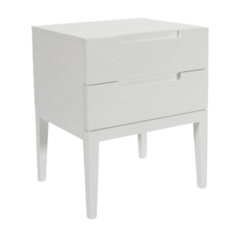 Orchid White 2 Drawer Bedside Table alternate view