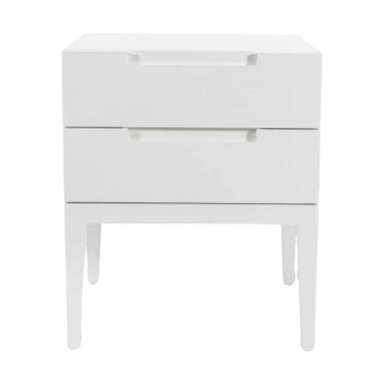 Orchid White 2 Drawer Bedside Table additional view 1