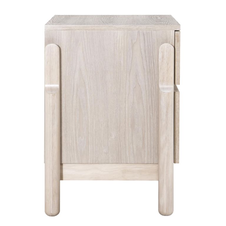 Whisper Whitewashed Oak 2 Drawer Bedside Table additional view 2