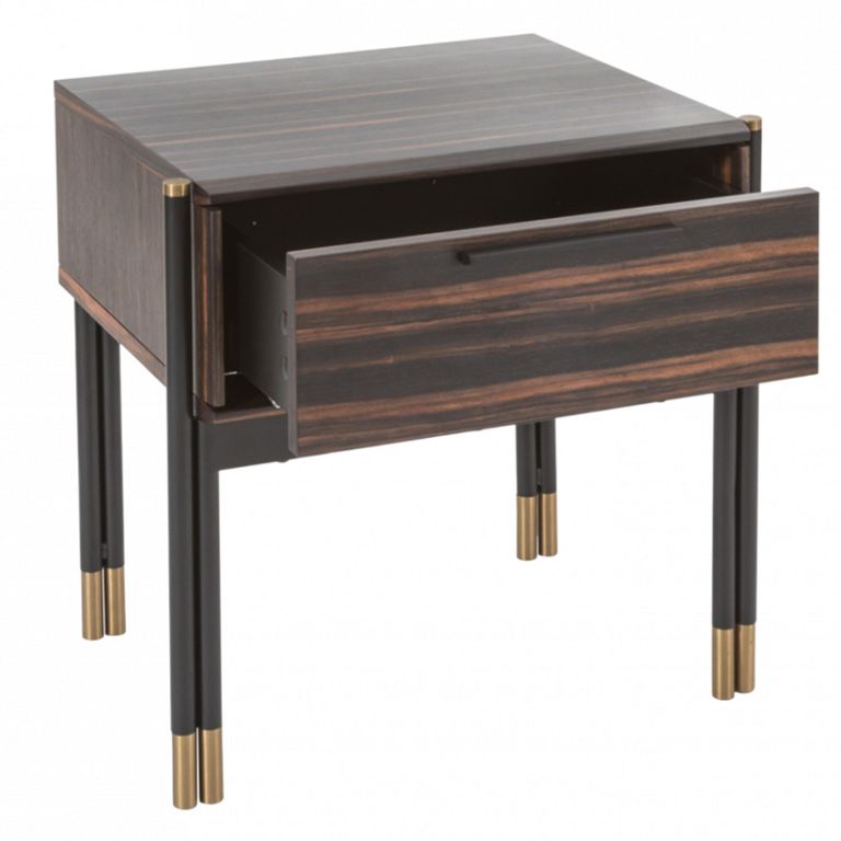 Bali Dark Ebony 1 Drawer Bedside Table alternate view