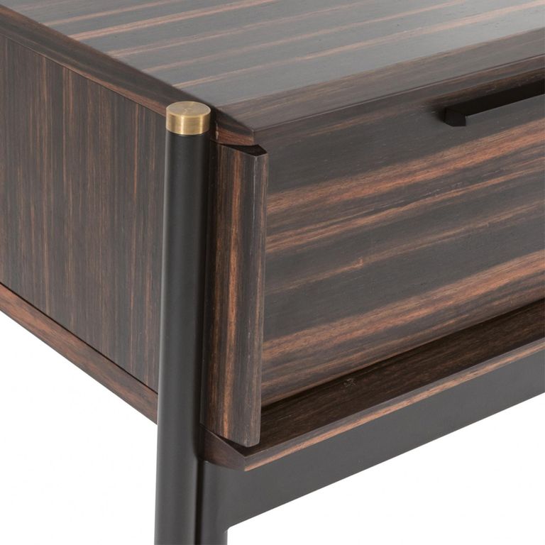 Bali Dark Ebony 1 Drawer Bedside Table additional view 3