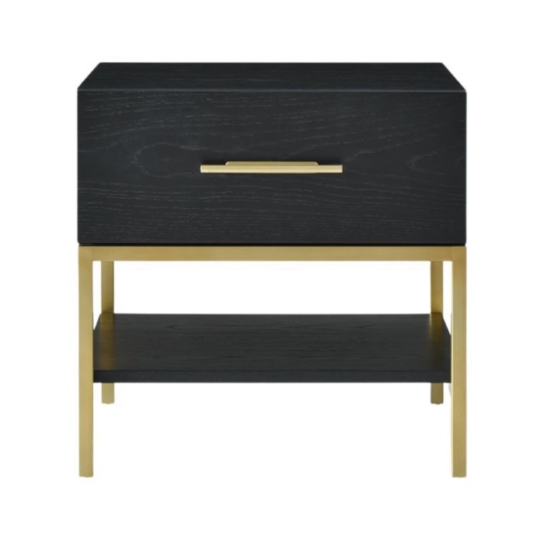 Tulip Wenge Black 1 Drawer Bedside Table additional view 1