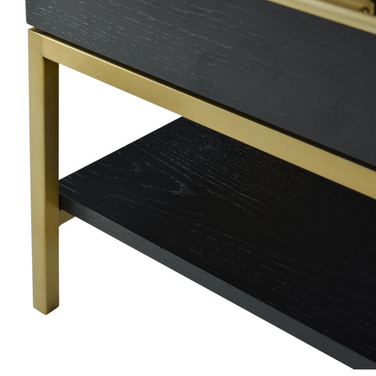Tulip Wenge Black 1 Drawer Bedside Table additional view 3