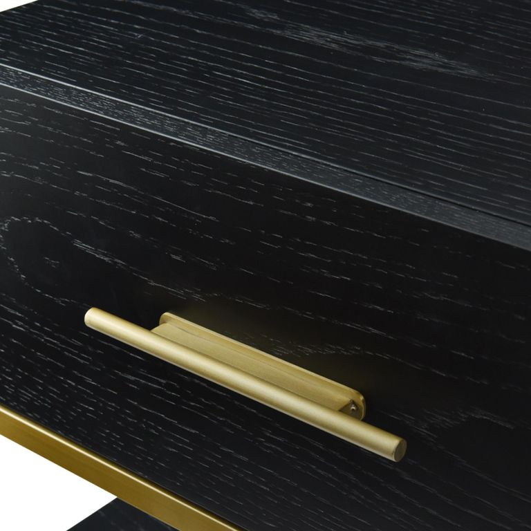 Tulip Wenge Black 1 Drawer Bedside Table additional view 2