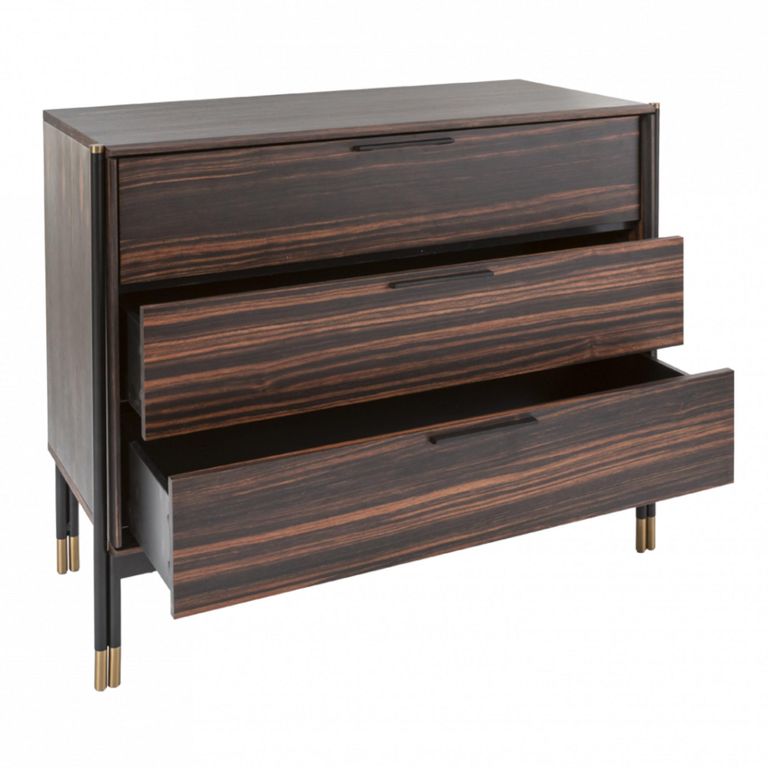 Bali Dark Ebony 3 Drawer Chest alternate view