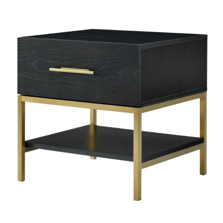 Tulip Wenge Black 1 Drawer Bedside Table alternate view