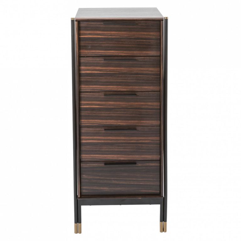 Bali Dark Ebony Narrow 5 Drawer Chest additional view 1