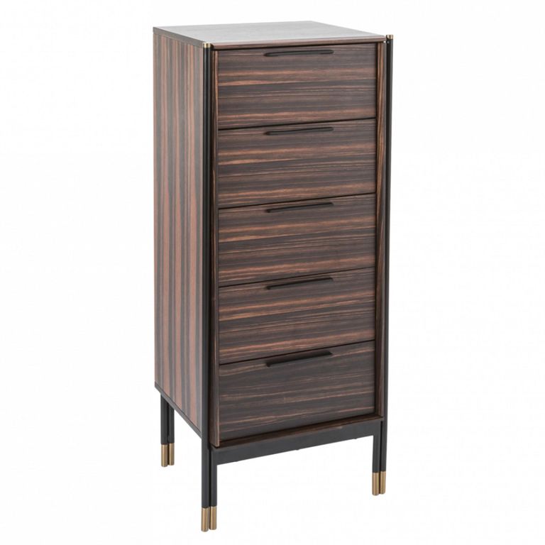 Bali Dark Ebony Narrow 5 Drawer Chest additional view 2