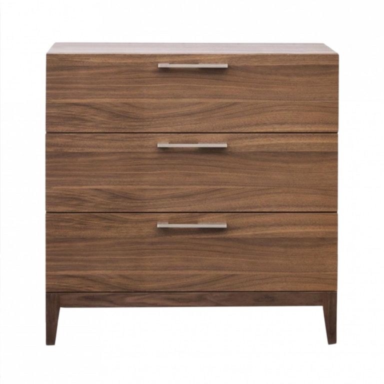 Calla Walnut Dark Wood 3 Drawer Chest alternate view