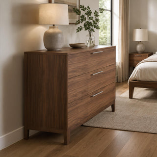 Calla Walnut Dark Wood 3 Drawer Chest product view
