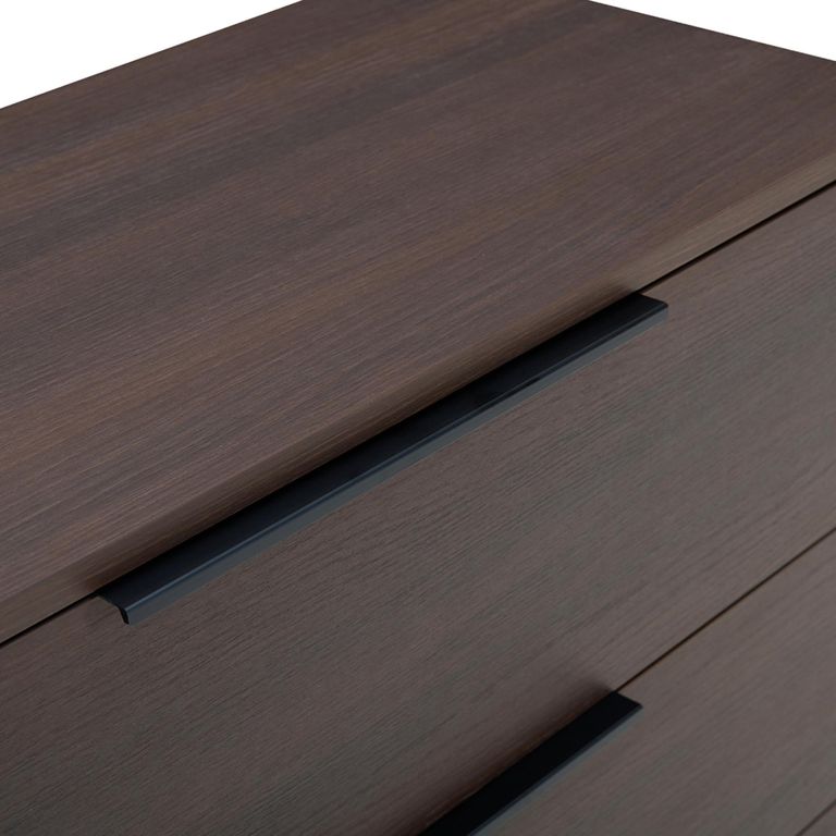 Luna Espresso and Black 3 Drawer Wide Chest additional view 3