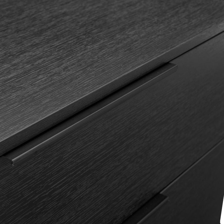 Luna Black 3 Drawer Wide Chest additional view 3