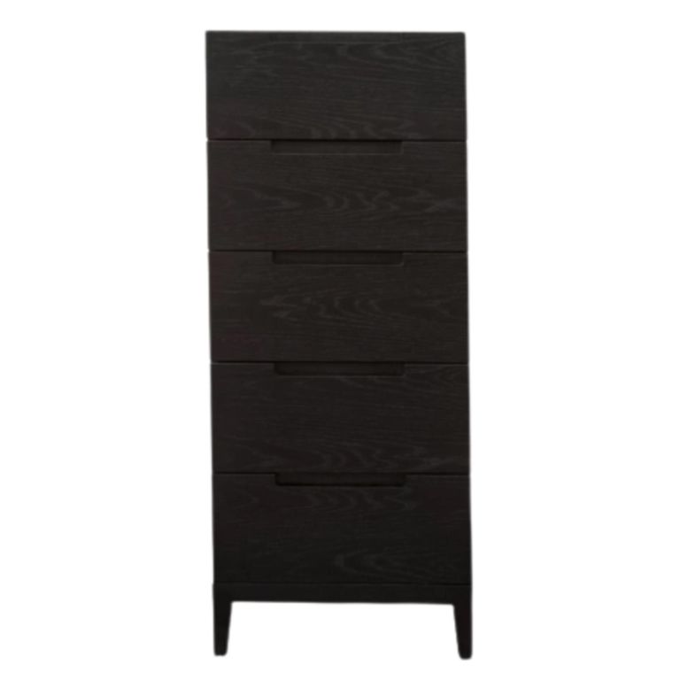 Orchid Wenge Black 5 Drawer Narrow Chest alternate view