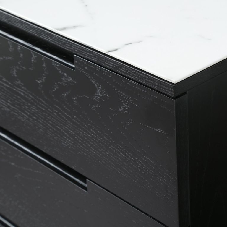 Orchid Wenge Black and White 3 Drawer Chest additional view 2