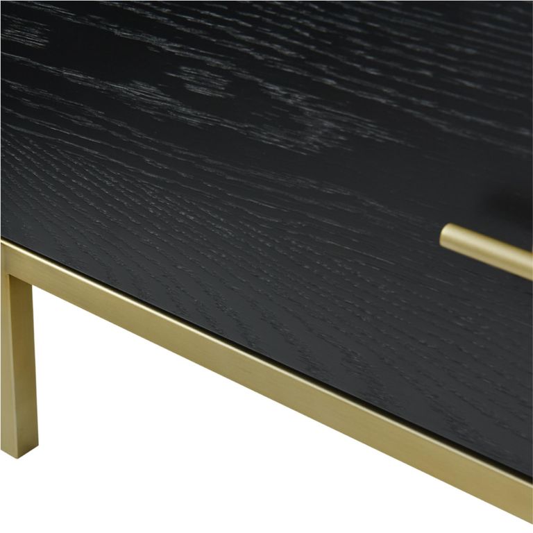 Tulip Wenge Black and Gold 3 Drawer Chest additional view 3