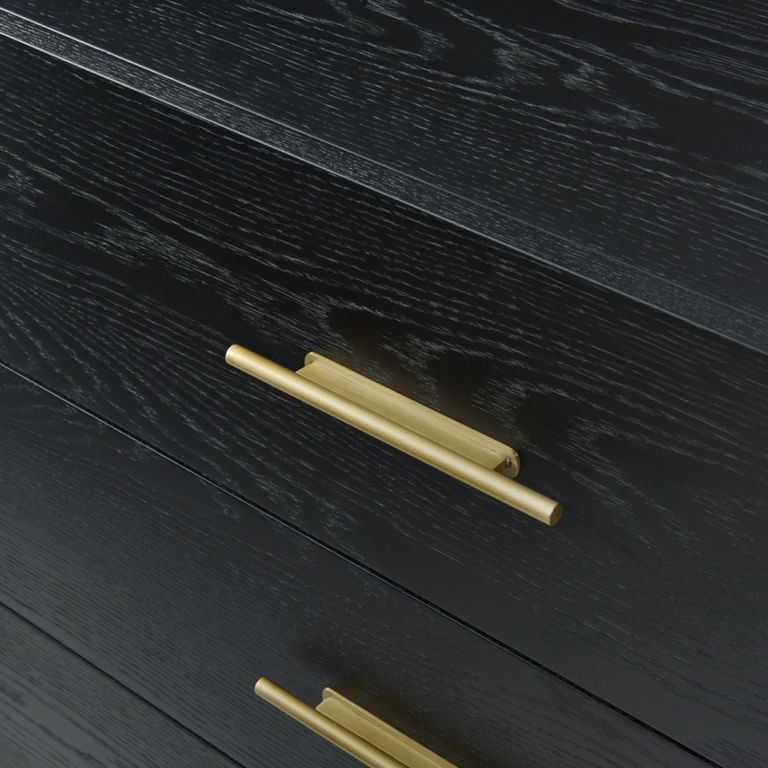Tulip Wenge Black and Gold 3 Drawer Chest additional view 2