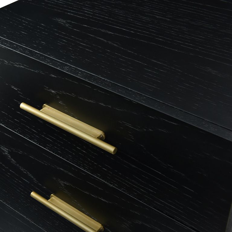 Tulip Wenge Black and Gold 4 Drawer Tallboy Chest additional view 2
