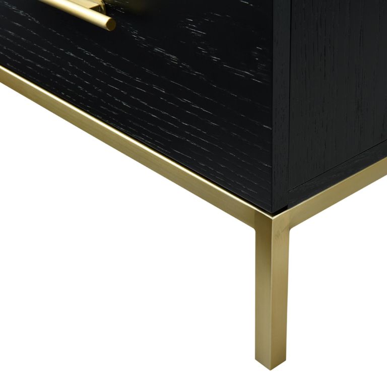 Tulip Wenge Black and Gold 4 Drawer Tallboy Chest additional view 3