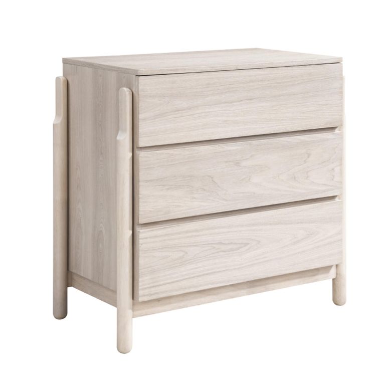 Whisper White Washed Oak 3 Drawer Wide Chest alternate view