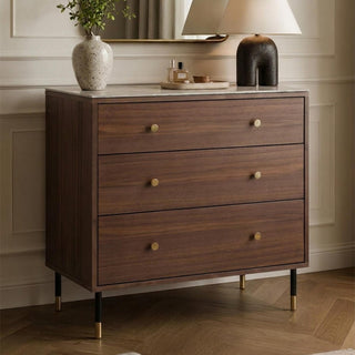 Willow Tobacco Walnut and Beige 3 Drawer Chest product view