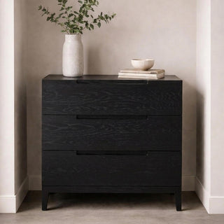 Orchid Wenge Black 3 Drawer Chest product view