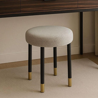 Bali Grey and Black Round Padded Stool product view
