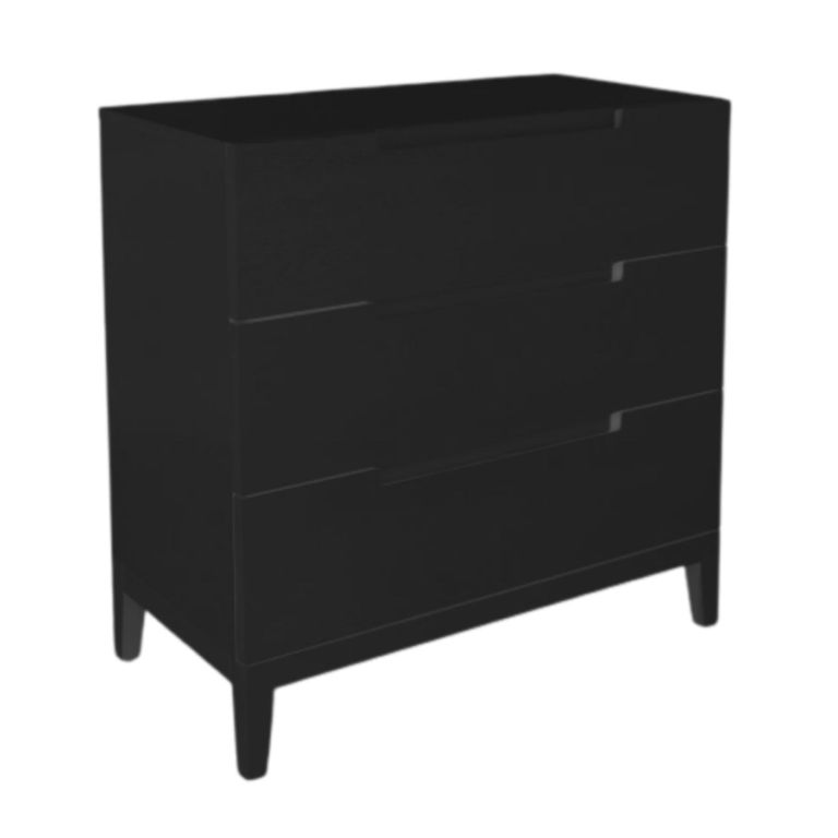 Orchid Wenge Black 3 Drawer Chest alternate view