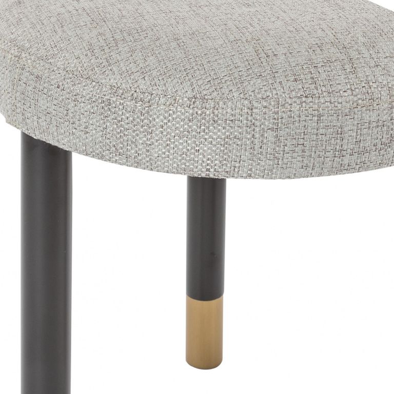 Bali Grey and Black Round Padded Stool additional view 1