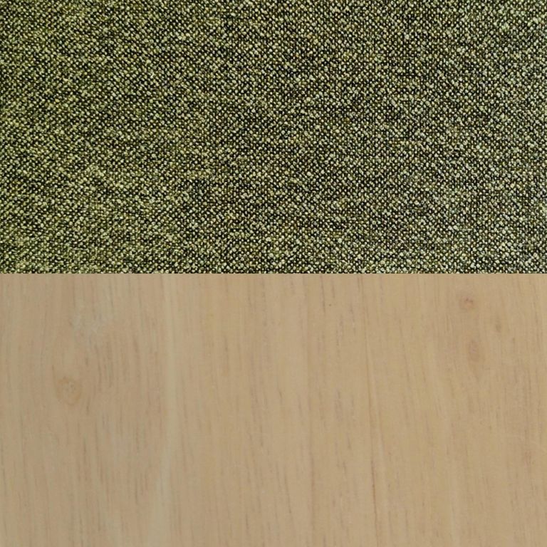 Whisper Olive Green and White Washed Oak Round Padded Stool additional view 2