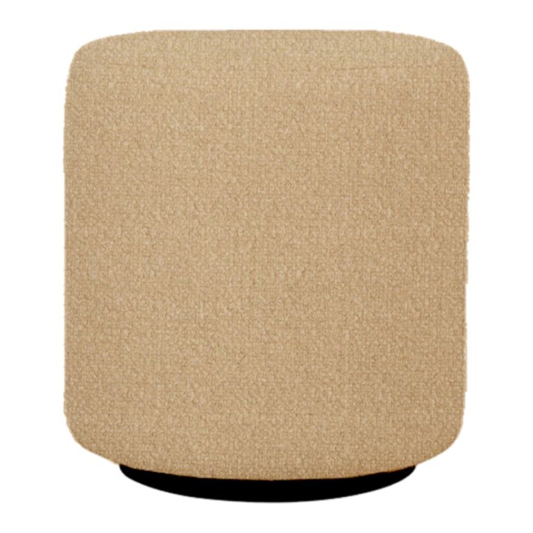 Ben Cologne Latte Round Bouclé Bedroom Stool alternate view