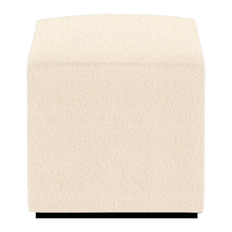 Ben Cologne Ivory Square Bouclé Bedroom Stool alternate view