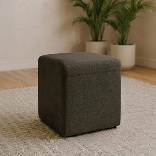 Ben Nutmeg Square Bouclé Bedroom Stool product view