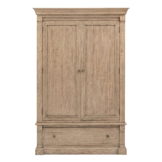 Valletta Wooden Wardrobe With 2 Doors 1 Drawer In Natural
