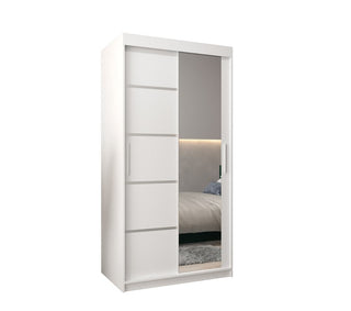 Verona 02 Sliding Door Wardrobe 100cm - White — view 1