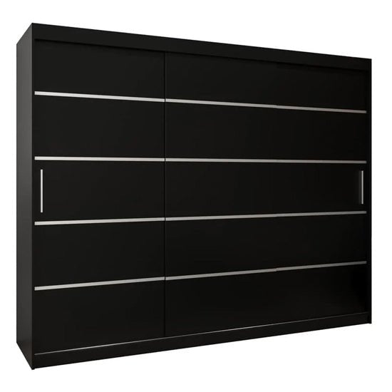 CHOICEWARDROBE Vevey I black 3-door sliding wardrobe