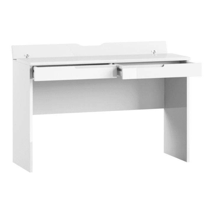 Viktoria 120cm 2-Drawer Dressing Table - White Gloss