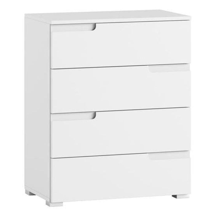 Viktoria 65cm 4-Drawer Chest - White Gloss