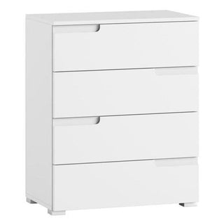 Viktoria 65cm 4-Drawer Chest - White Gloss