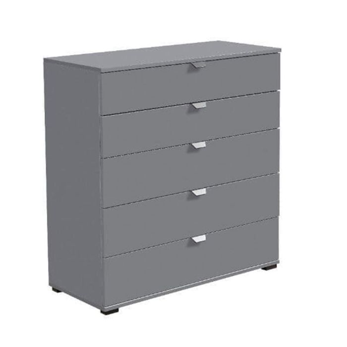 Villam 90cm 5-Drawer Chest - Grey