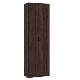 Wardrobe - CLARKE 2 Door Wardrobe Dark Brown 60.2cm