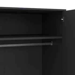 Wardrobe - COBALT 2 Door Wardrobe Dark Grey 98.7cm Skandi