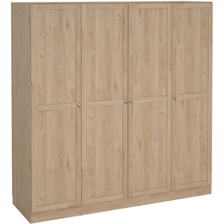 Florence Brande 4 Door Jackson Hickory Oak Wardrobe